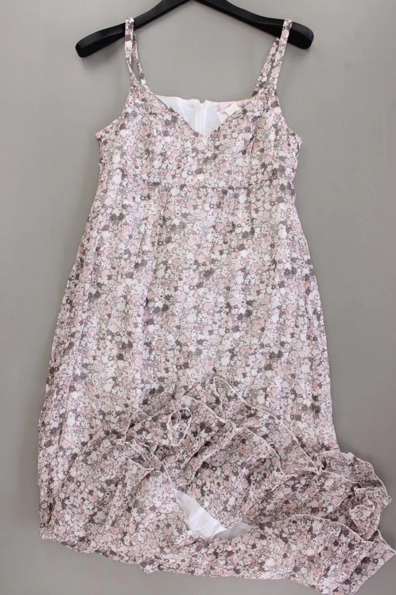 Linea Tesini Maxikleid Gr. 40 mit Blumenmuster Träger rosa aus Polyester