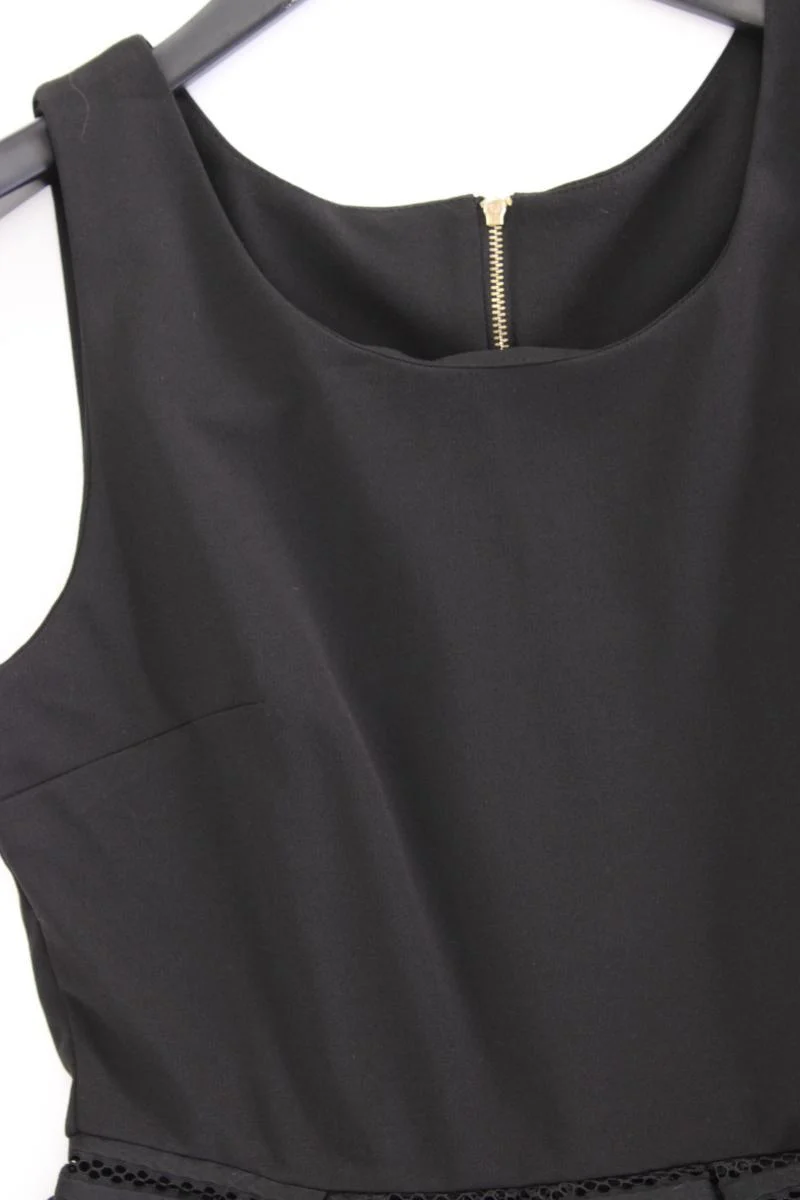 Abendkleid Gr. 38 Ärmellos schwarz aus Baumwolle