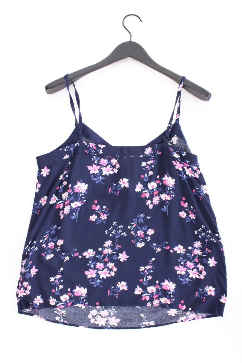 Esprit Spaghetti-Top Gr. 44 mit Blumenmuster neuwertig blau aus Viskose
