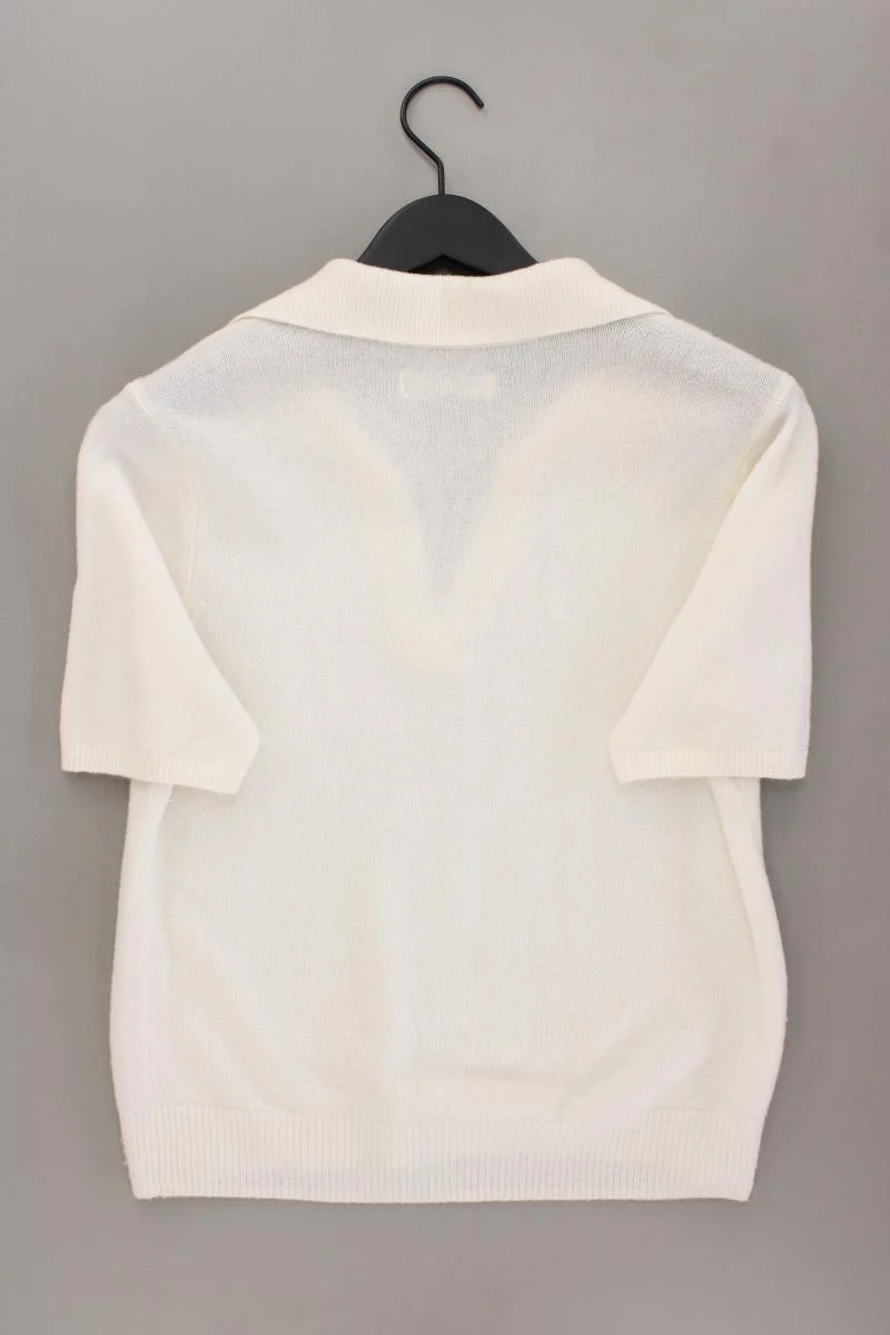 Abercrombie & Fitch Strickshirt mit Wolle Gr. L Kurzarm creme