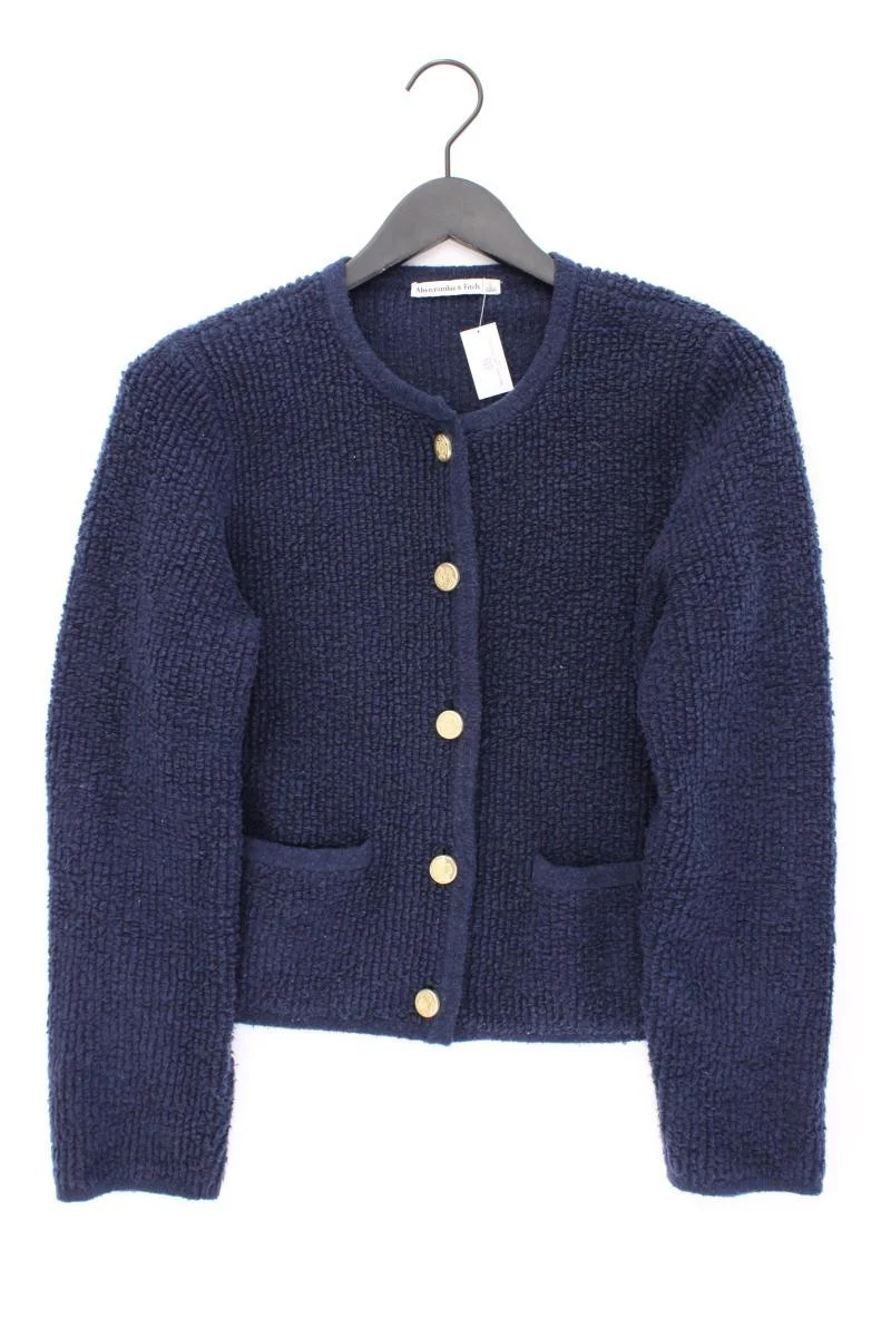 Abercrombie & Fitch Strickjacke Gr. L Langarm blau