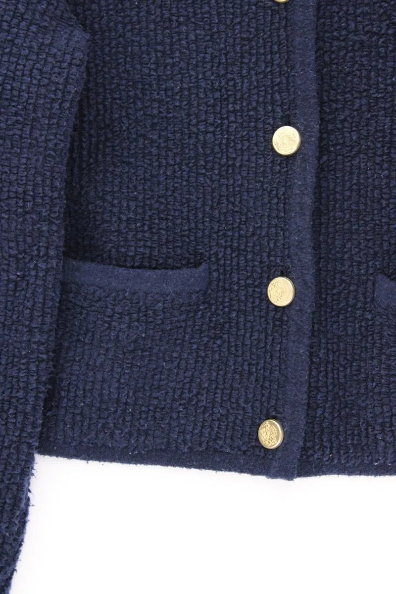 Abercrombie & Fitch Strickjacke Gr. L Langarm blau