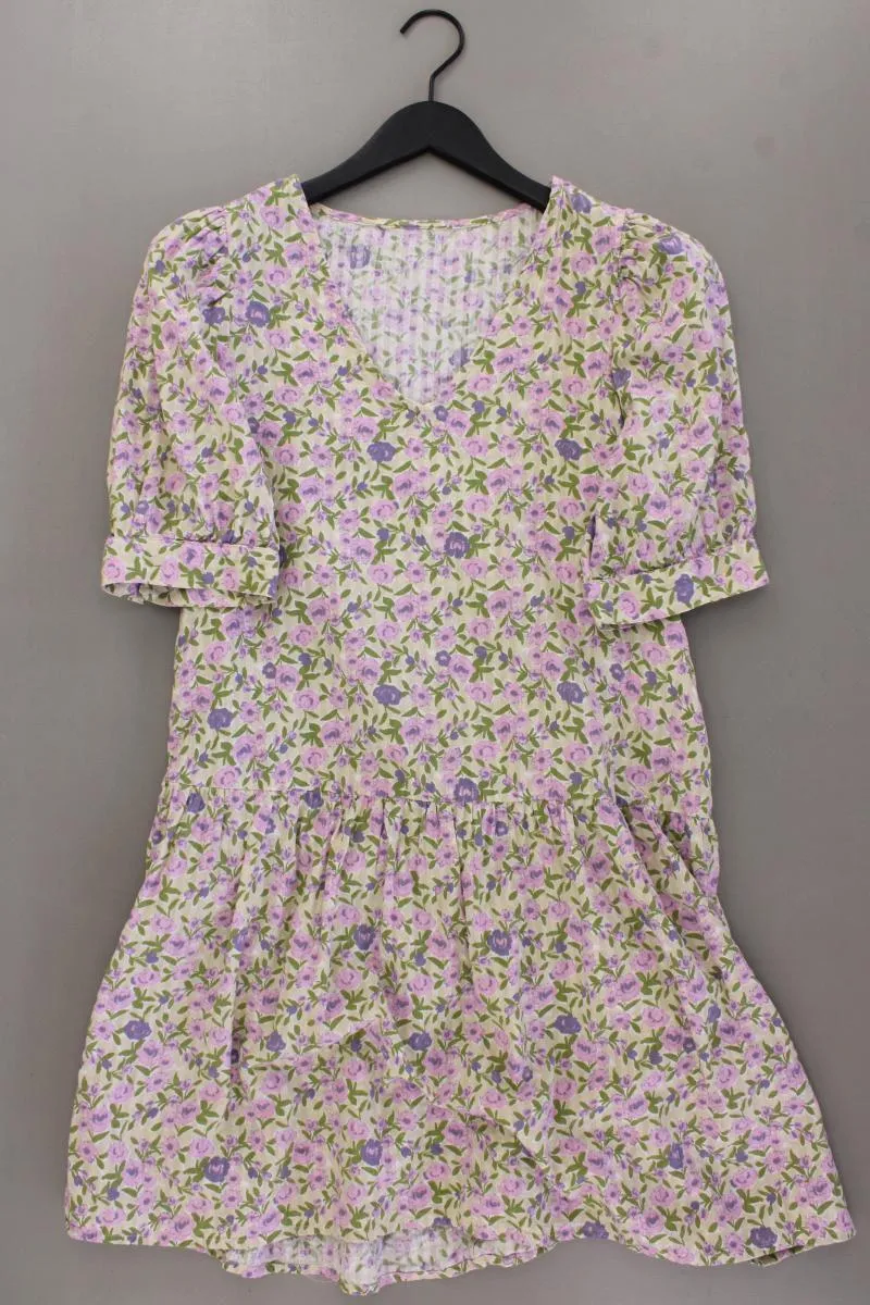 Only Sommerkleid Gr. S mit Blumenmuster Kurzarm mehrfarbig aus Baumwolle