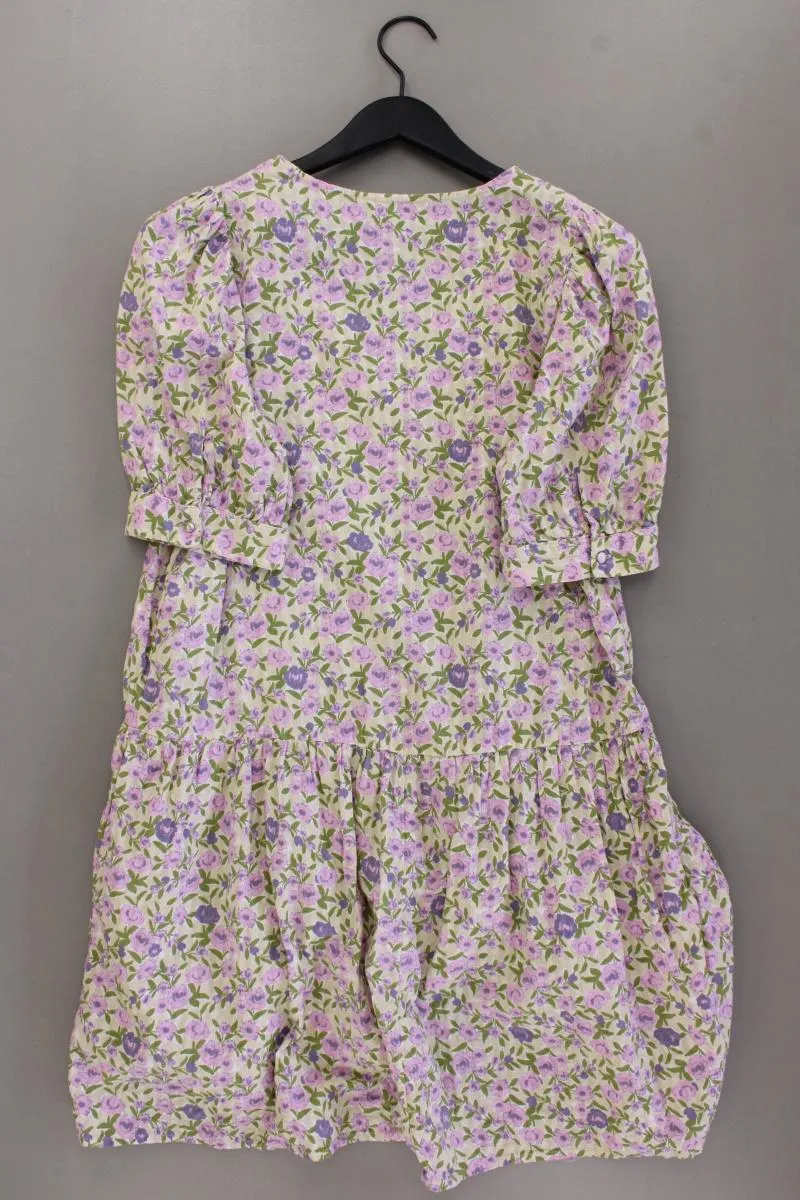 Only Sommerkleid Gr. S mit Blumenmuster Kurzarm mehrfarbig aus Baumwolle