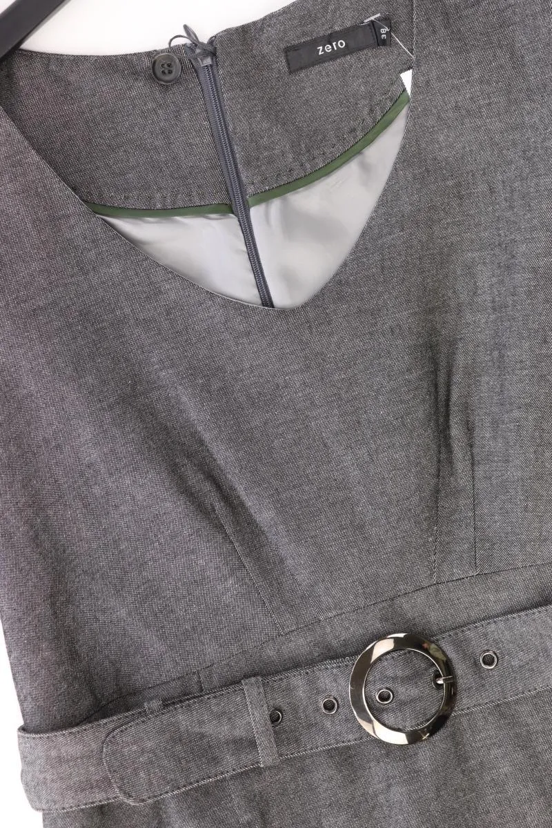 Zero Trägerkleid Gr. 38 grau aus Baumwolle