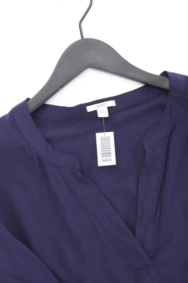 Esprit Midikleid Gr. M mit Gürtel 3/4 Ärmel blau aus Viskose