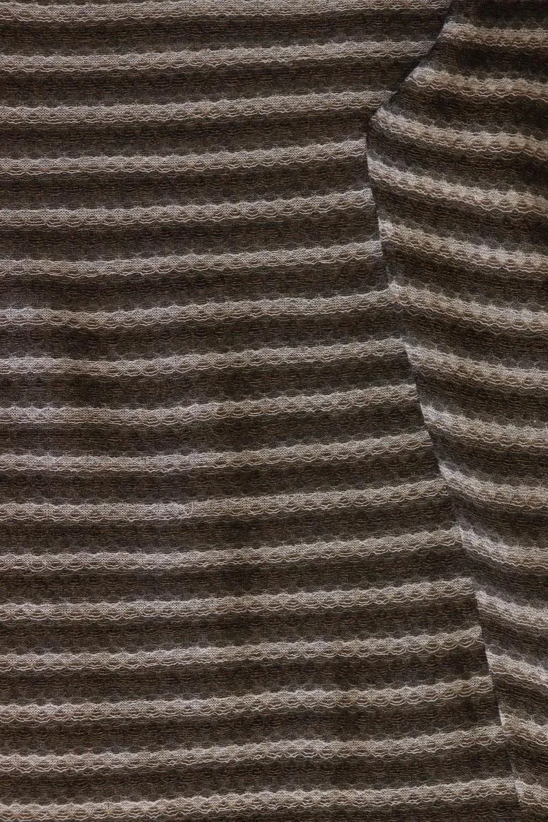 Mango Feinstrickpullover Gr. XL gestreift braun aus Viskose