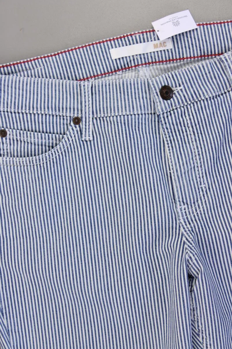 MAC Hose Gr. 44/L28 gestreift Modell Clean blau aus Baumwolle