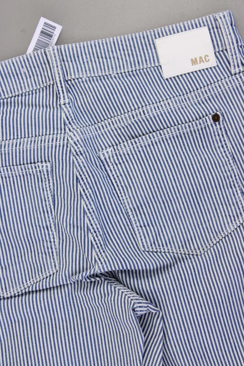 MAC Hose Gr. 44/L28 gestreift Modell Clean blau aus Baumwolle