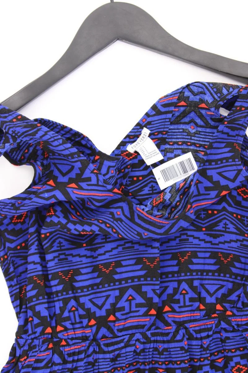 forever 21 Trägerkleid Gr. S geometrisches Muster blau aus Rayon
