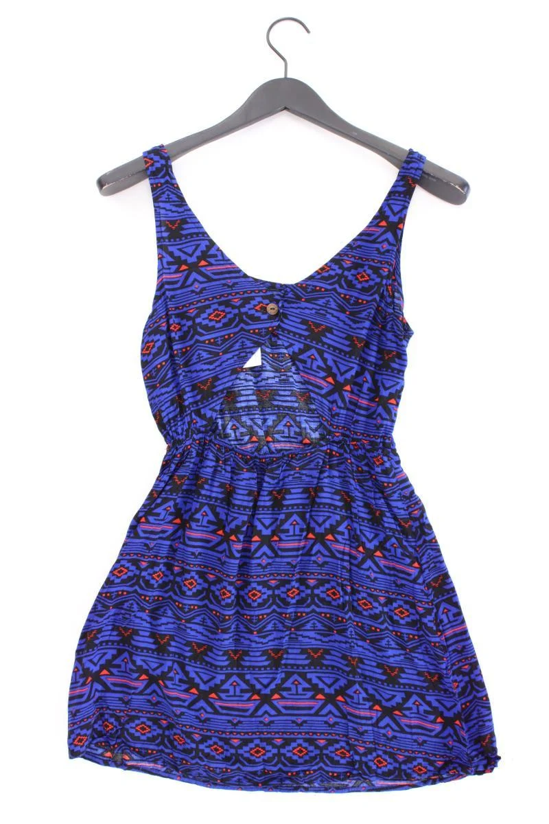 forever 21 Trägerkleid Gr. S geometrisches Muster blau aus Rayon