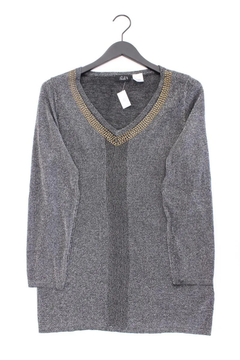 Paola Feinstrickpullover Gr. 44 silber aus Viskose