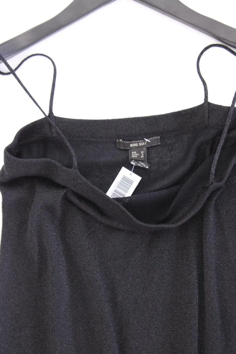 Mango Y2K Trägerkleid mit Glitzer Gr. S schwarz aus Viskose