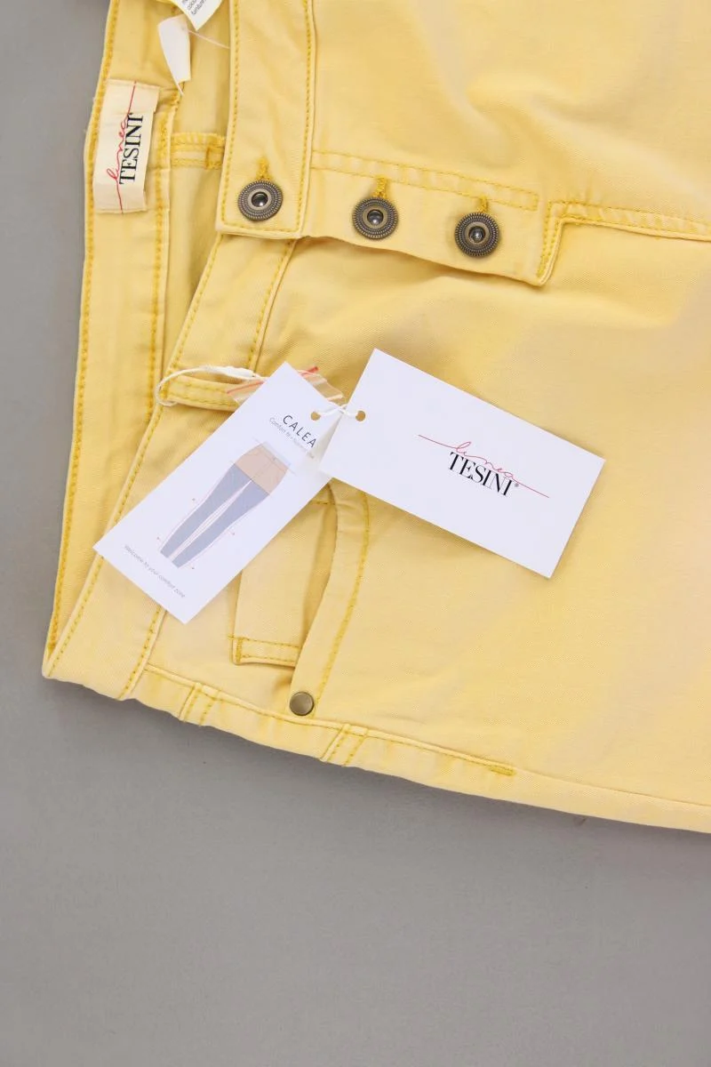 Linea Tesini Five-Pocket-Hose Gr. 38 neu mit Etikett gelb aus Baumwolle