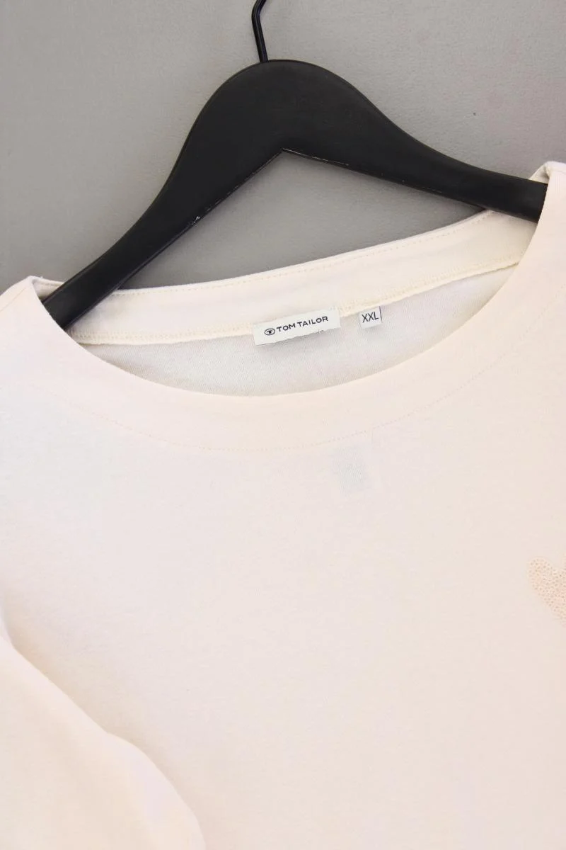 Tom Tailor Slim Shirt Gr. XXL 3/4 Ärmel creme aus Baumwolle