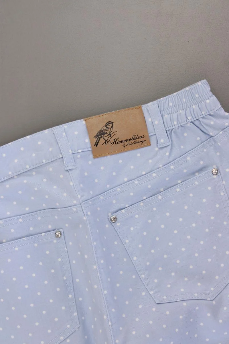 Himmelblau 7/8 Hose Gr. 40 gepunktet neuwertig aus Baumwolle