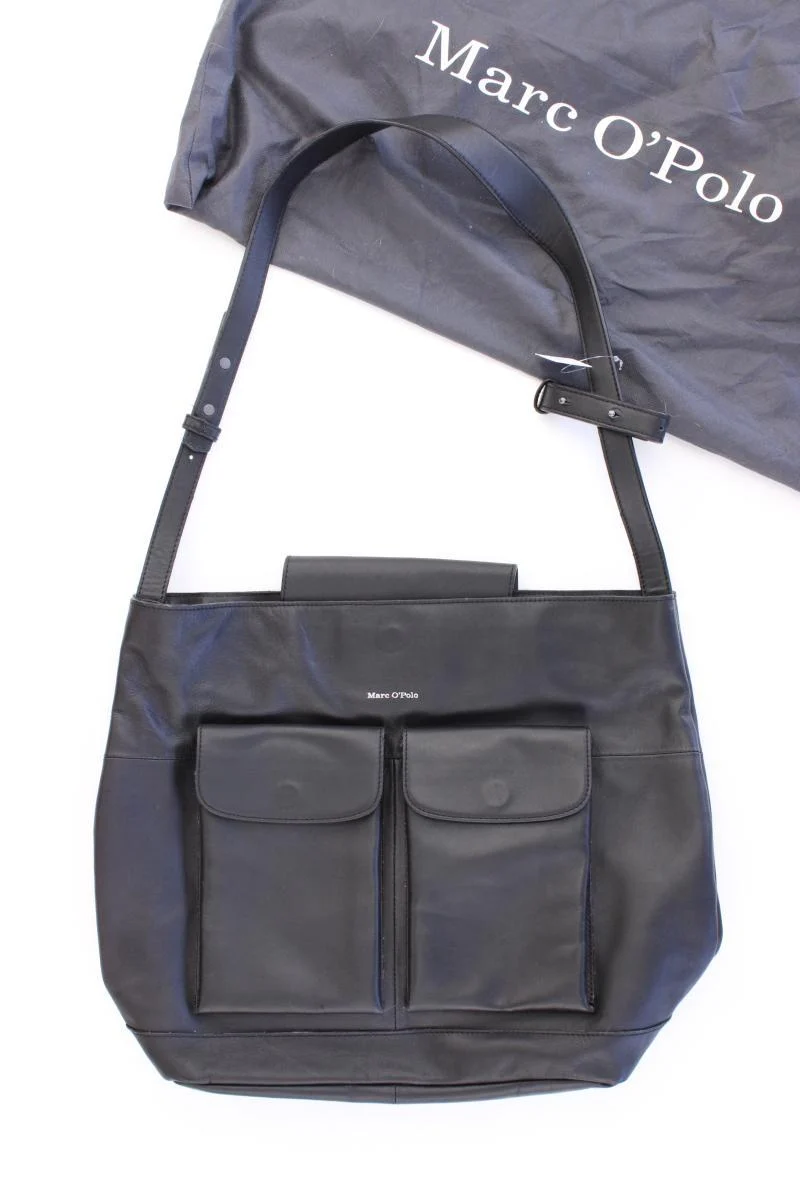 Marc O'Polo Schultertasche schwarz aus Leder
