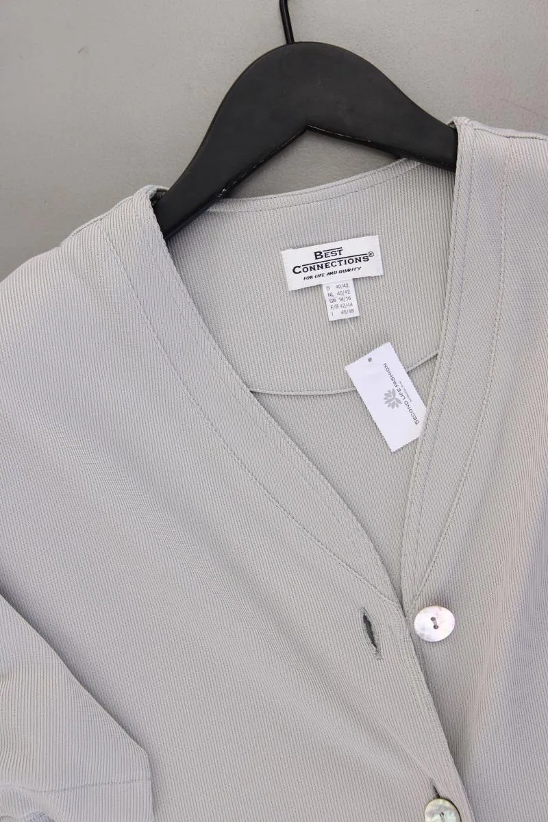 Best Connections Vintage Shirt Gr. 40/42 Kurzarm grau aus Polyester
