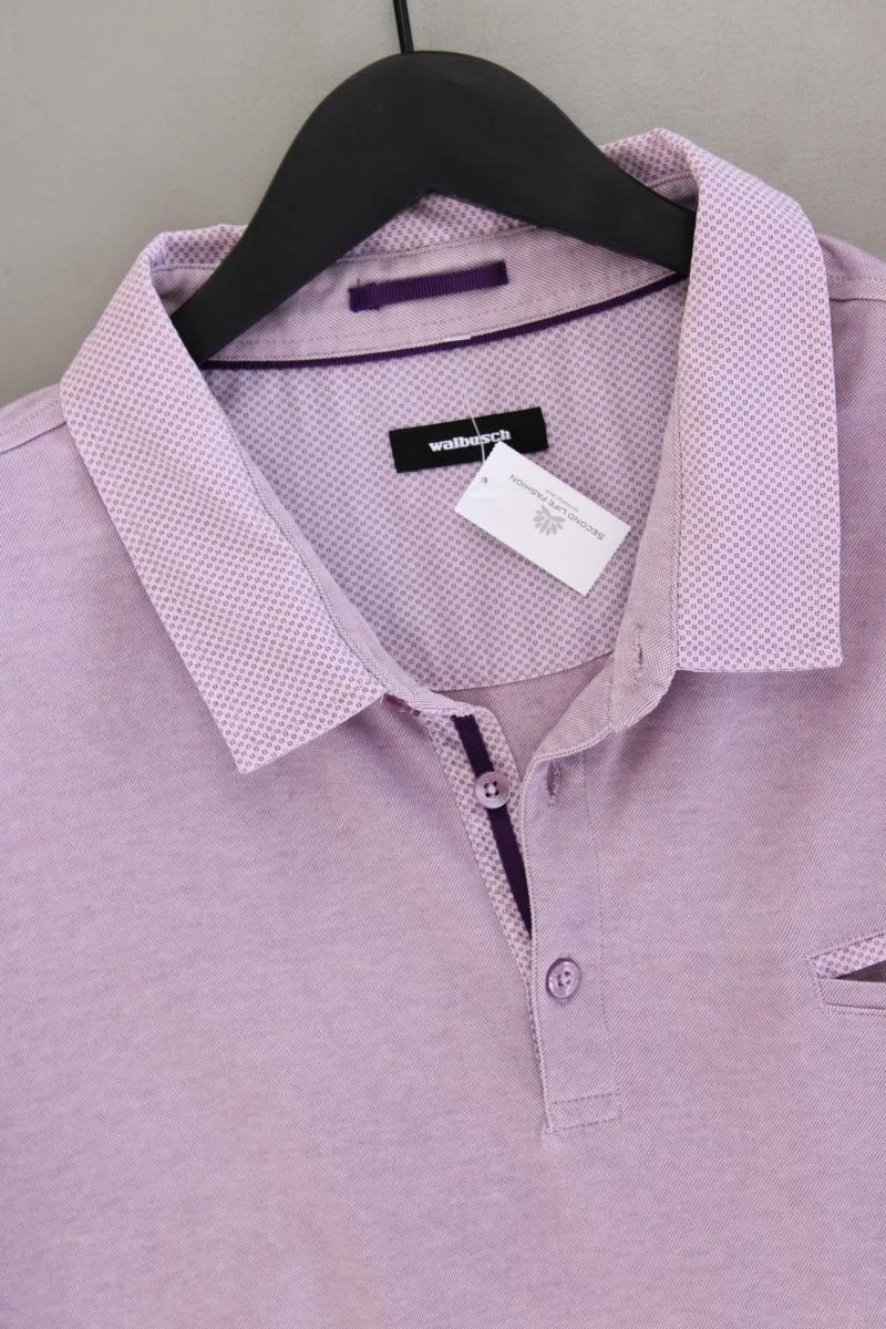 Walbusch Poloshirt Gr. 58/60 Kurzarm lila aus Baumwolle