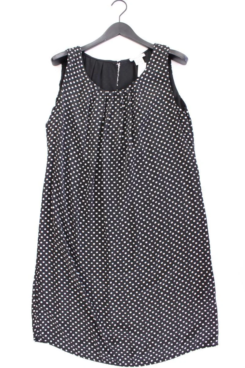 MARK ADAM Midikleid Gr. 46 geometrisches Muster Ärmellos schwarz aus Polyester