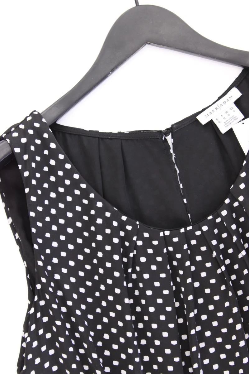 MARK ADAM Midikleid Gr. 46 geometrisches Muster Ärmellos schwarz aus Polyester