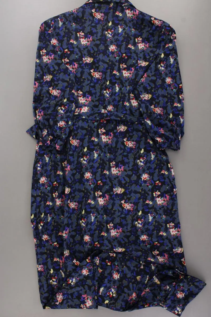 Pieces Langarmkleid Gr. L mit Blumenmuster neuwertig mehrfarbig aus Polyester