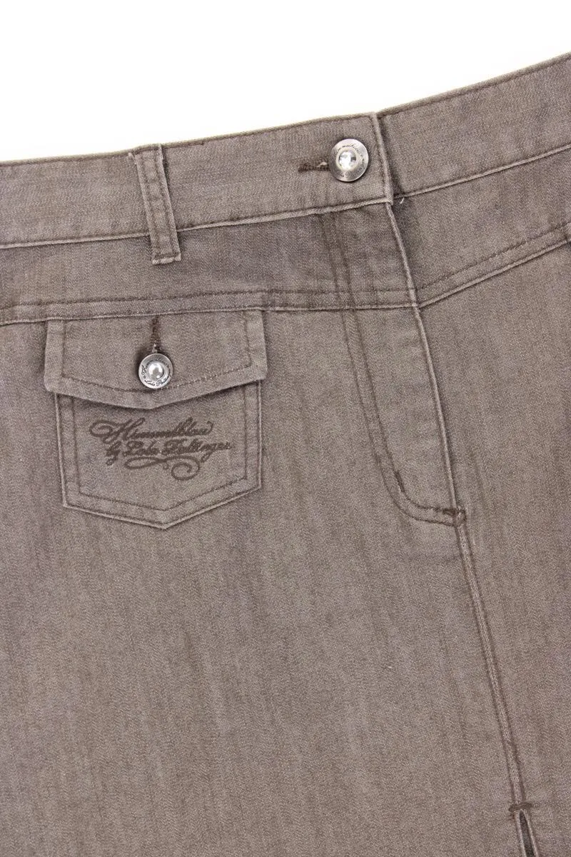 Himmelblau Midirock Gr. 42 braun aus Baumwolle