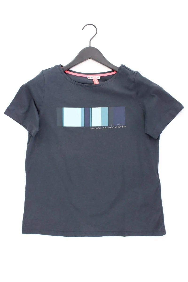 Street One Printshirt Gr. 40 Kurzarm grün aus Baumwolle