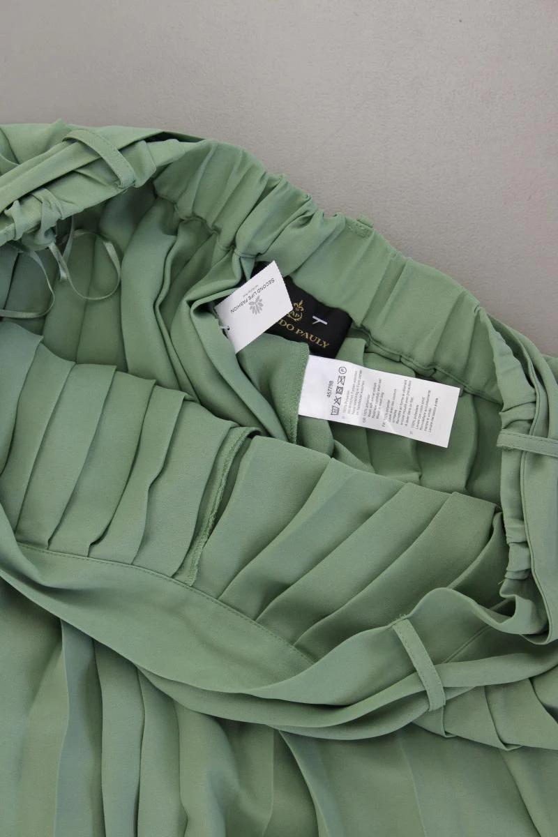 Alfredo Pauly Stoffhose Gr. 44 mit Gürtel grün aus Polyester