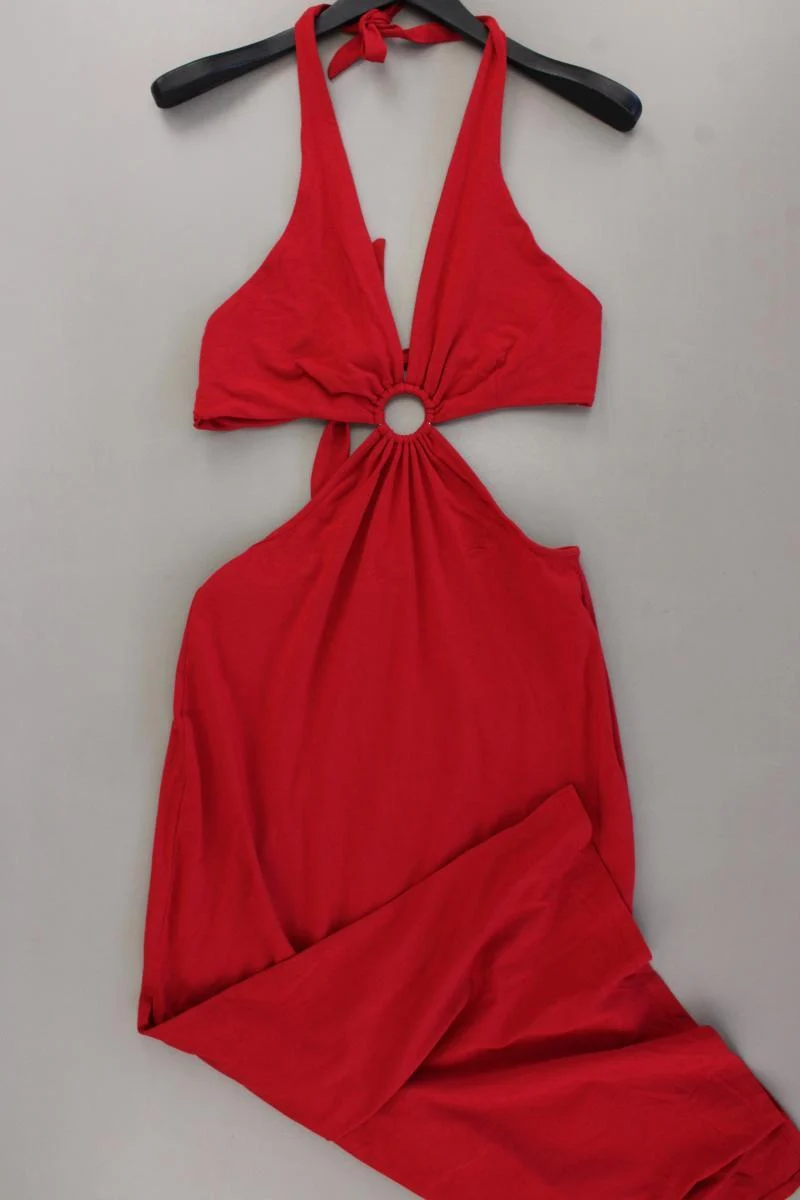 Lascana Neckholderkleid Gr. 38 Träger rot aus Modal