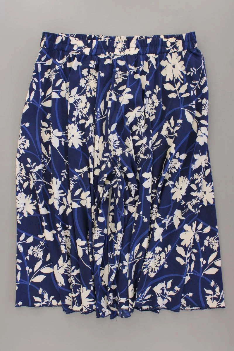 VA Milano Stretchhose Gr. 44 mit Blumenmuster neuwertig blau aus Polyester