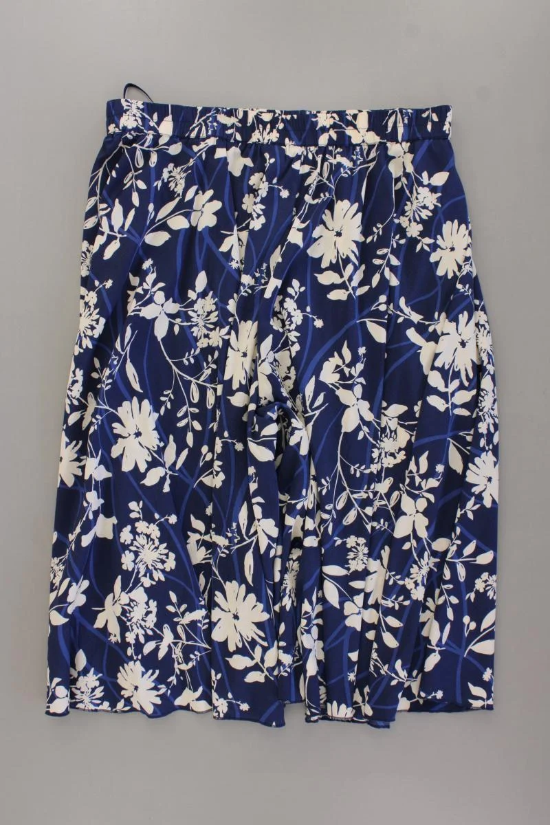 VA Milano Stretchhose Gr. 44 mit Blumenmuster neuwertig blau aus Polyester