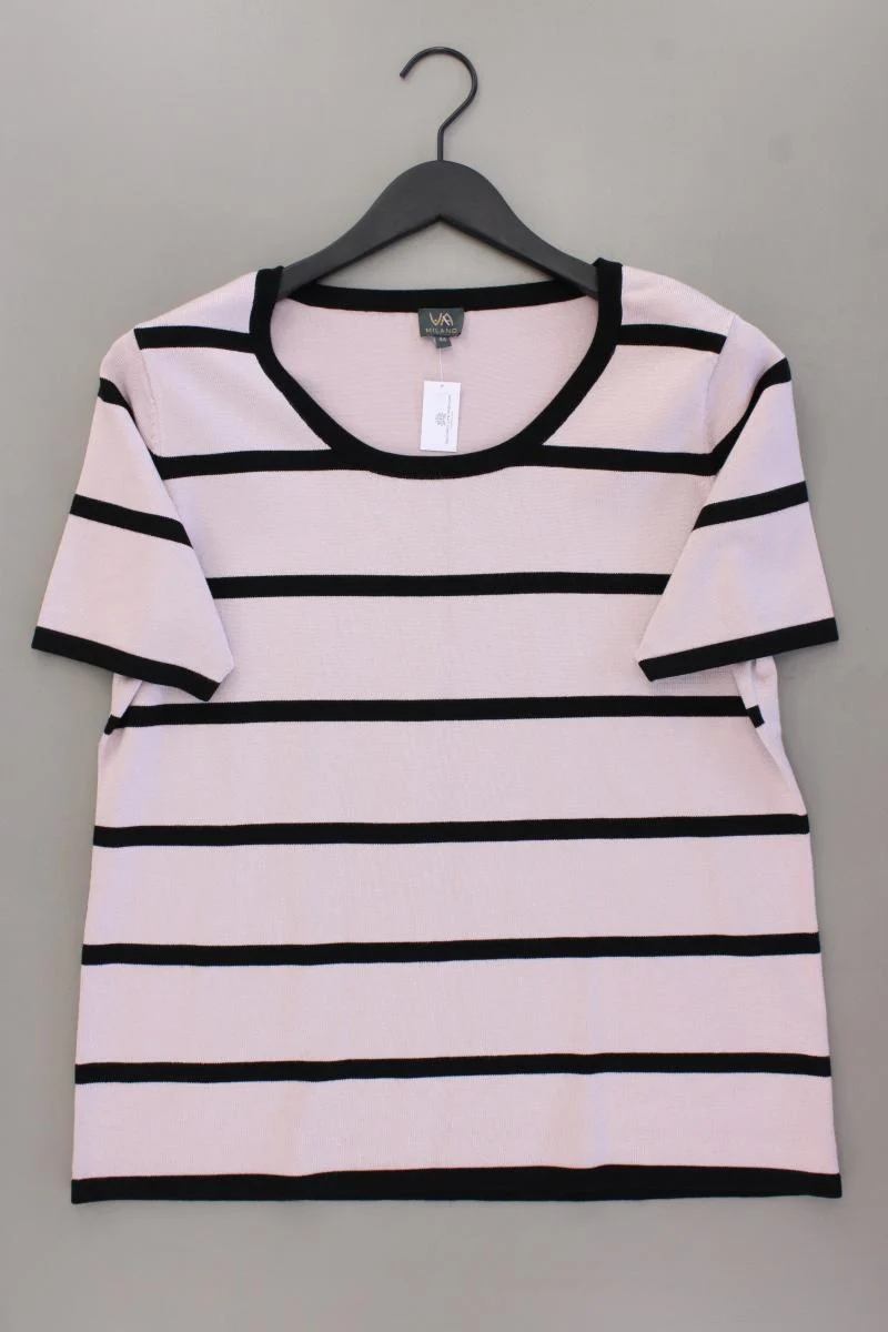 VA Milano Ringelshirt Gr. 44 gestreift Kurzarm rosa aus Viskose