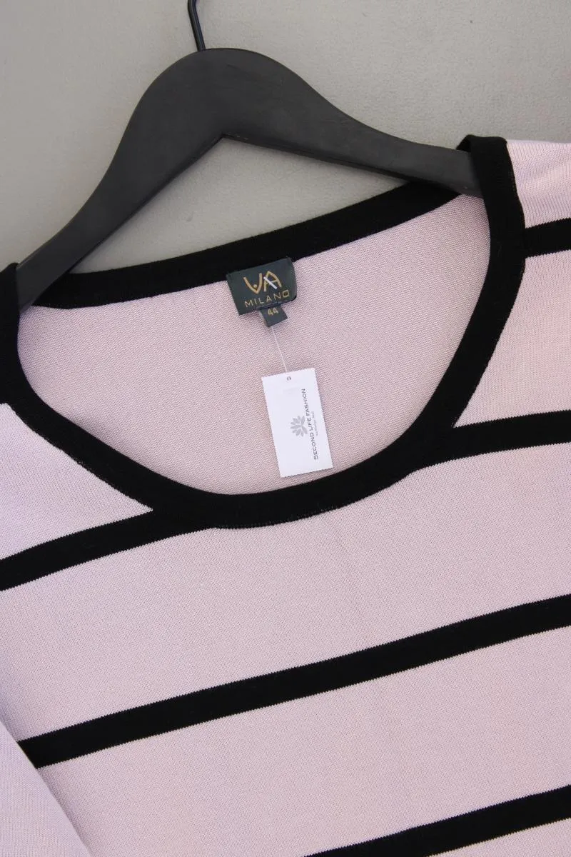 VA Milano Ringelshirt Gr. 44 gestreift Kurzarm rosa aus Viskose
