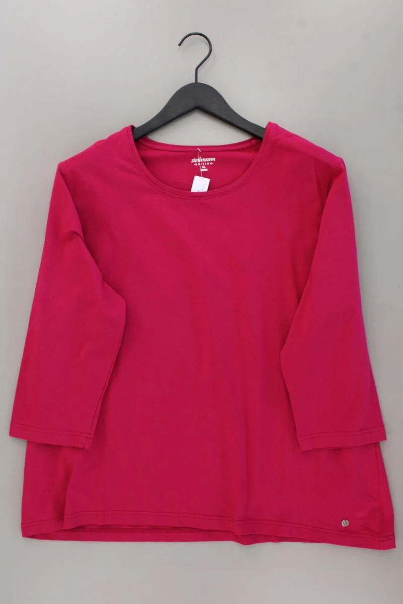 Steilmann Classic Shirt Gr. 48/50 3/4 Ärmel pink aus Baumwolle