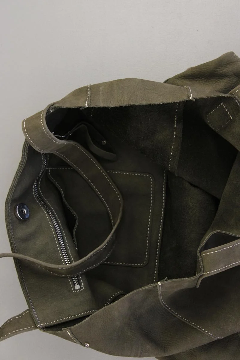 Hunter Schultertasche olivgrün aus Leder