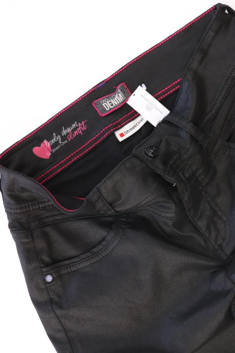 Street One Kunstlederhose Gr. W28/L30 schwarz aus Modal