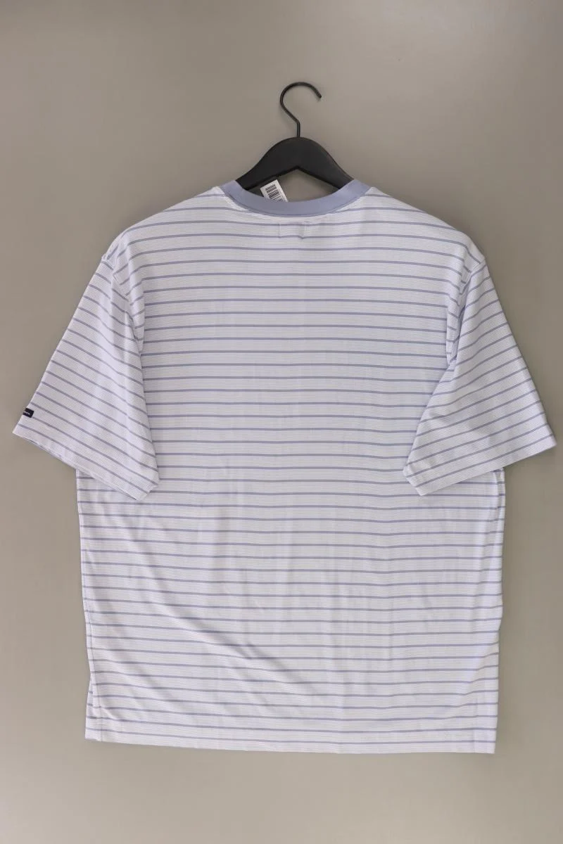 Calvin Klein Ringelshirt für Herren Gr. XL gestreift Kurzarm blau aus Nylon