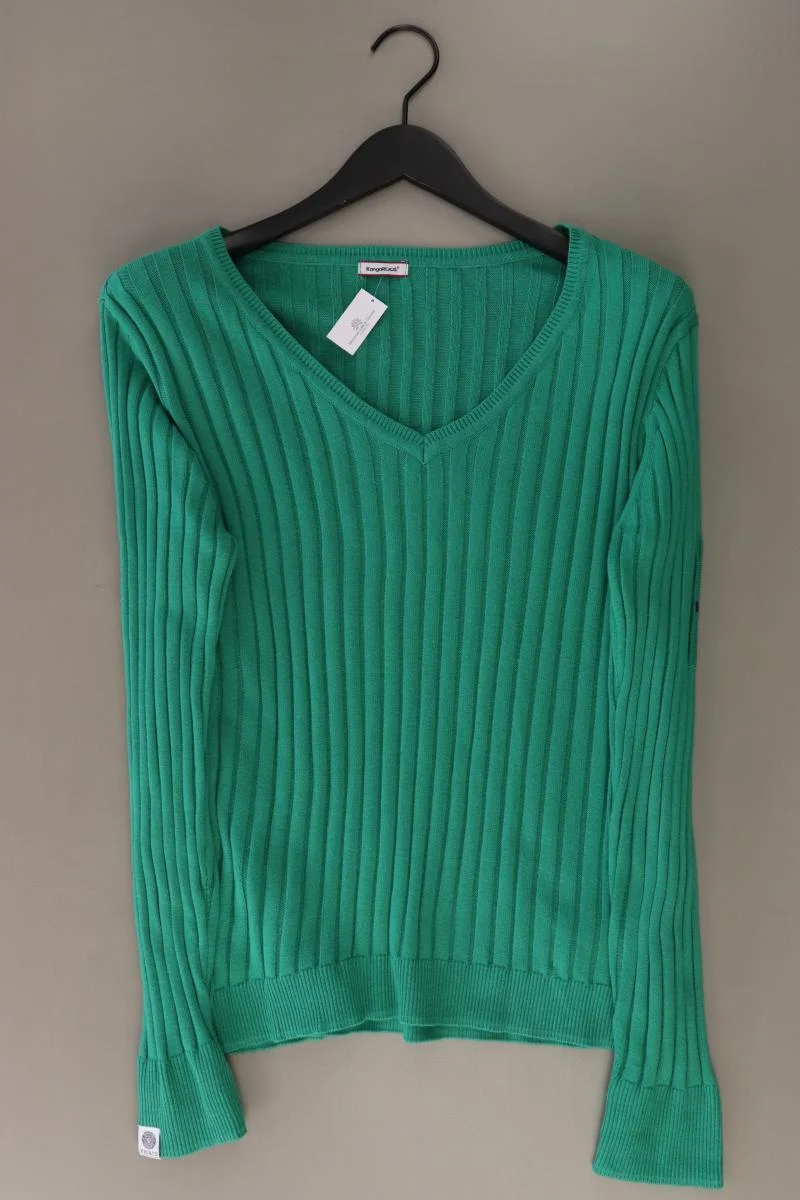 Kangaroos Feinstrickpullover Gr. 40/42 grün aus Baumwolle