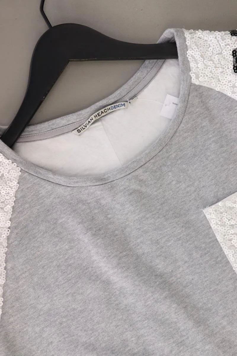 Silvian Heach Kurzarmkleid Gr. M grau aus Baumwolle