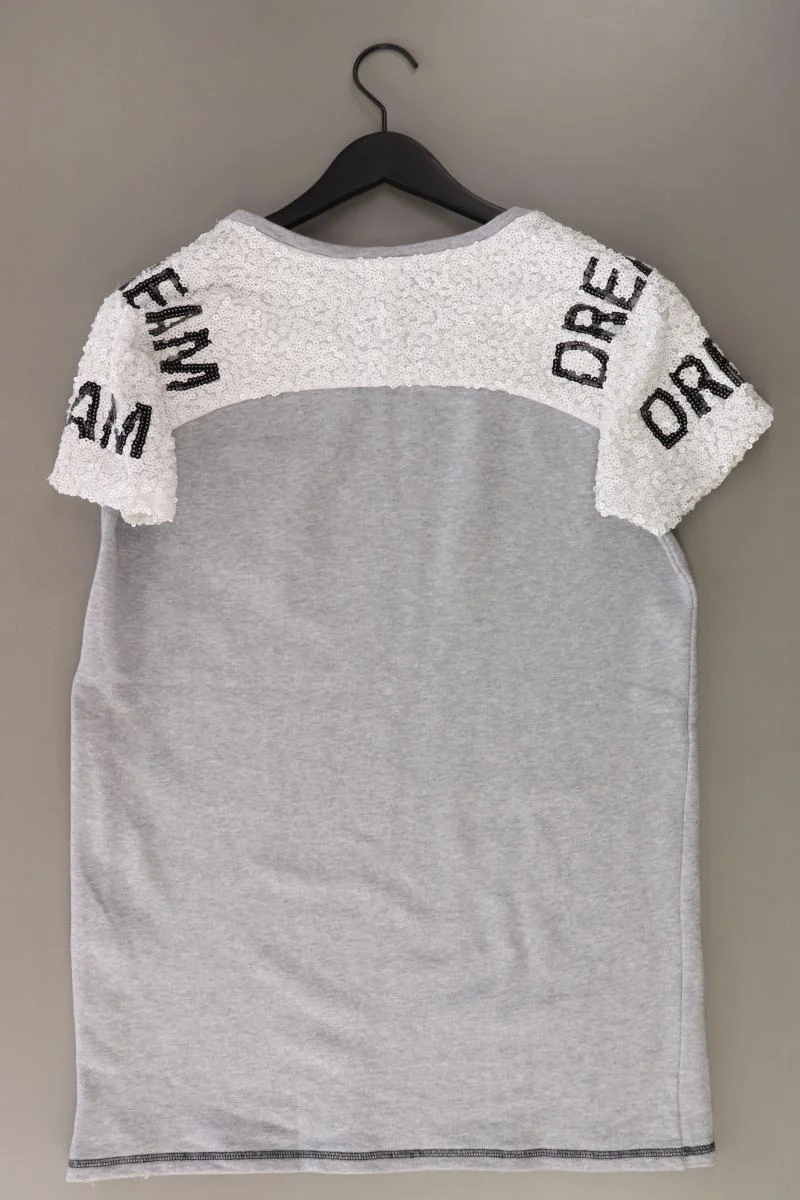 Silvian Heach Kurzarmkleid Gr. M grau aus Baumwolle