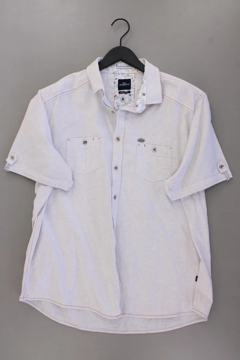 Engbers Kurzarmhemd für Herren Gr. Hemdgröße 45/46 creme aus Baumwolle