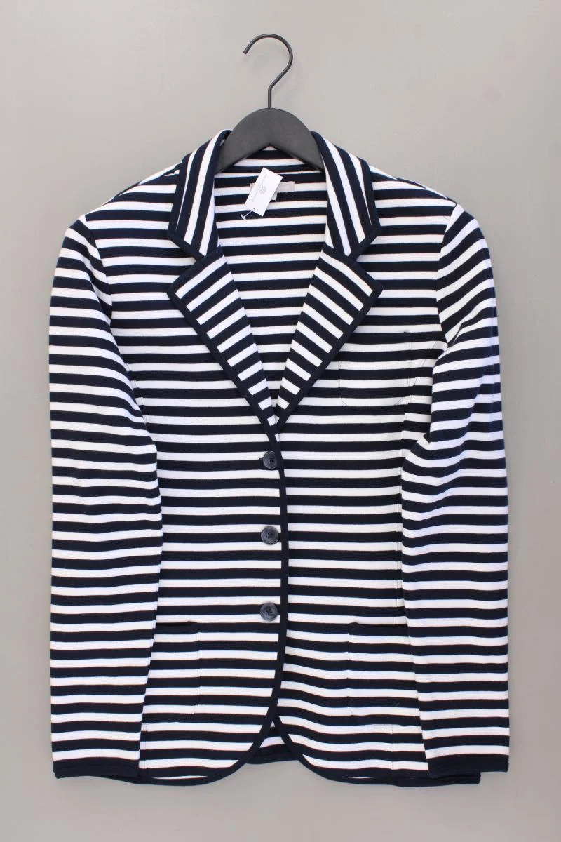 Marco Pecci Longblazer Gr. 42 gestreift blau aus Baumwolle
