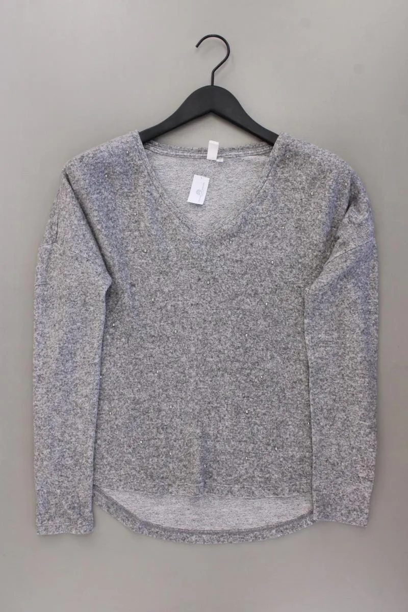 QS by s.Oliver Feinstrickpullover Gr. S grau aus Viskose