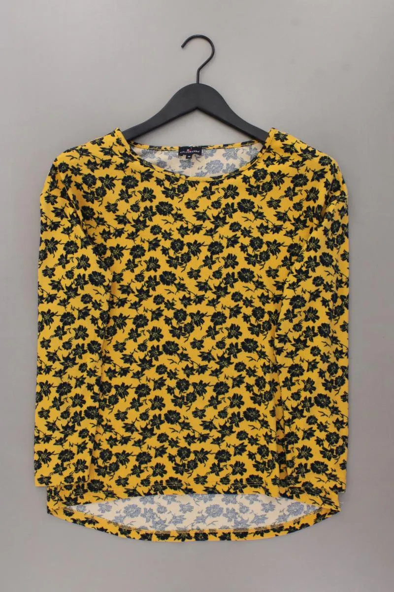 Via Cortesa Longsleeve-Shirt Gr. 36 mit Blumenmuster Langarm gelb aus Polyester