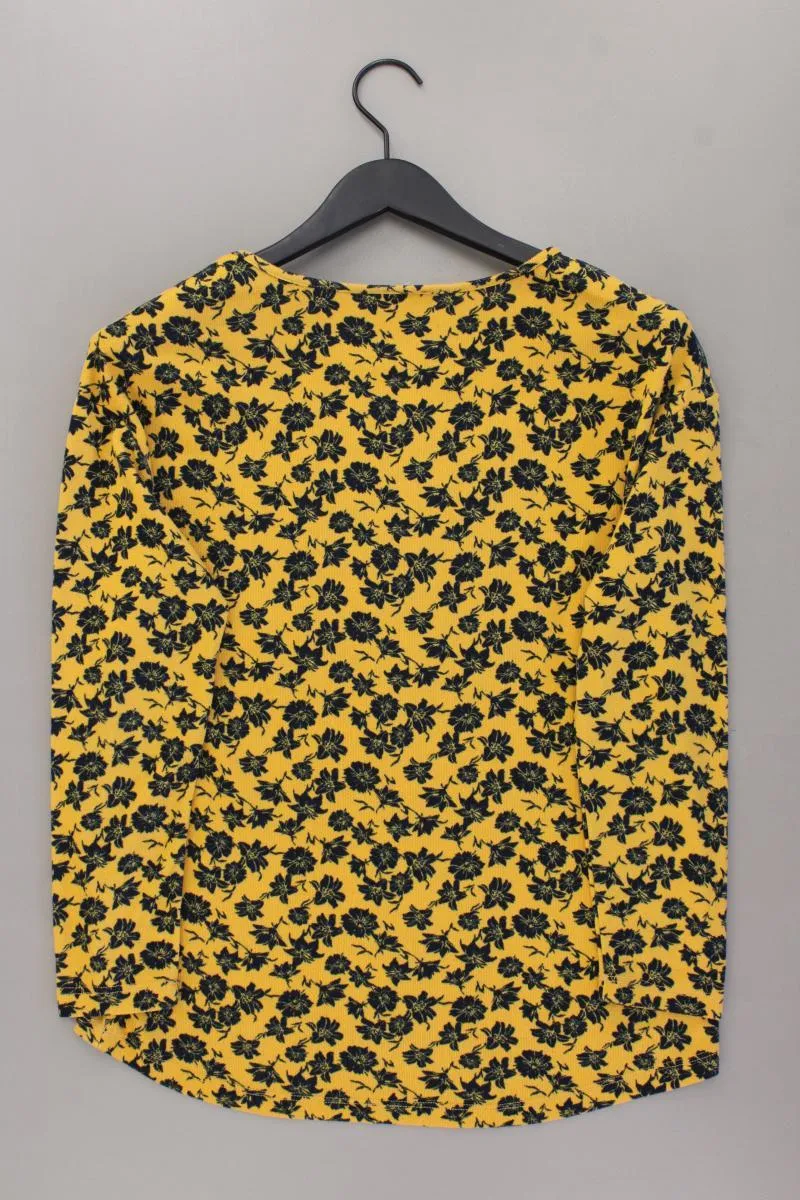 Via Cortesa Longsleeve-Shirt Gr. 36 mit Blumenmuster Langarm gelb aus Polyester