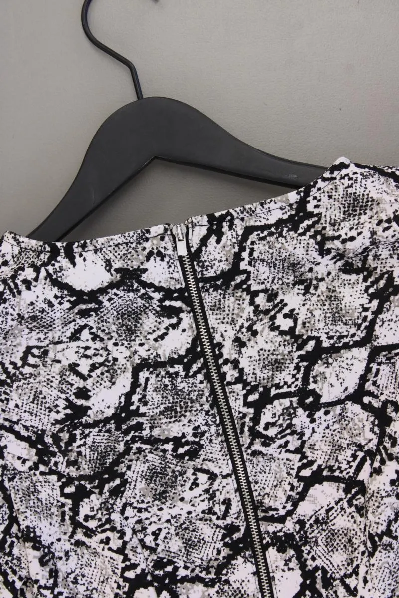 EXPRESS Kurzarmkleid Gr. XS mit Tierdruck neuwertig grau aus Polyester
