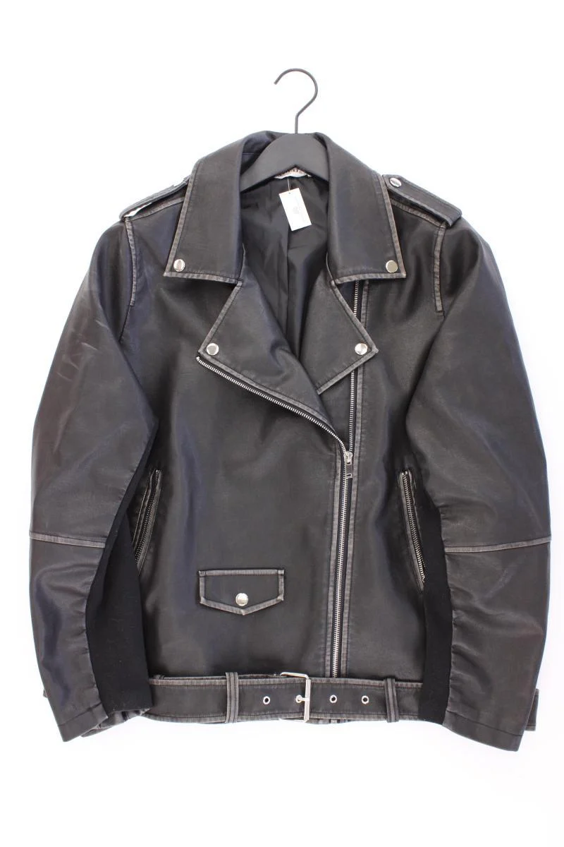 Studio Untold Kunstlederjacke Gr. 46/48 schwarz