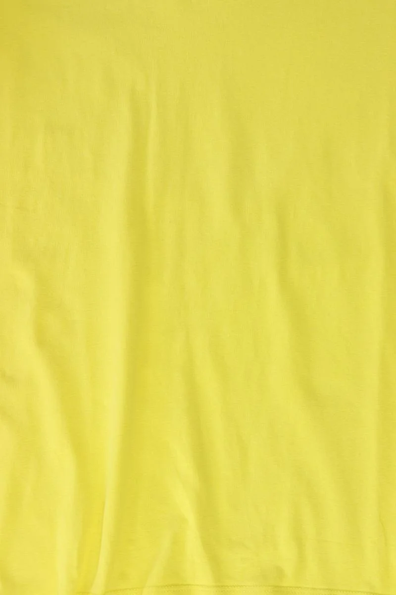 Street One Shirt mit V-Ausschnitt Gr. 42 Kurzarm gelb aus Baumwolle