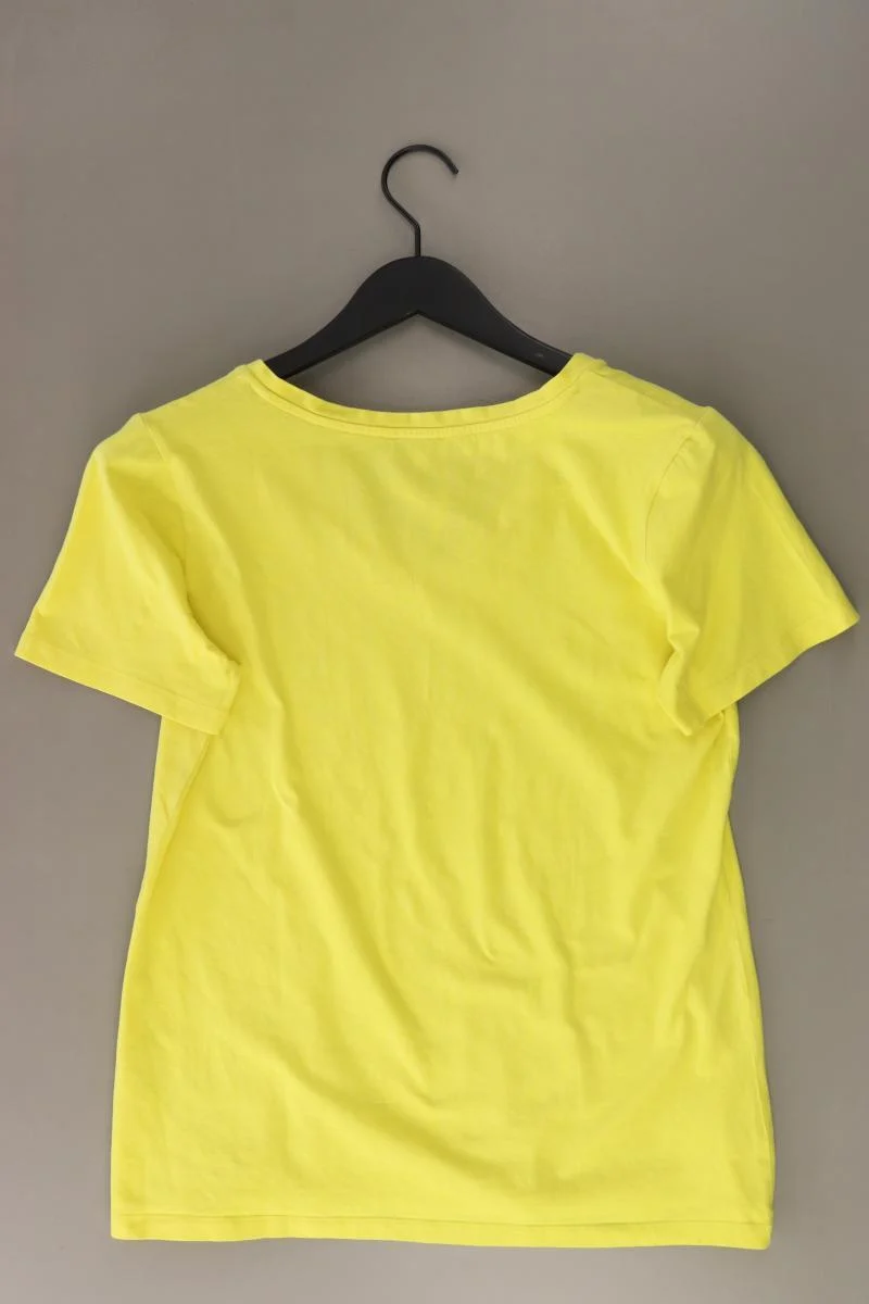 Street One Shirt mit V-Ausschnitt Gr. 42 Kurzarm gelb aus Baumwolle